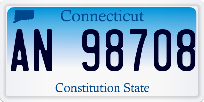 CT license plate AN98708