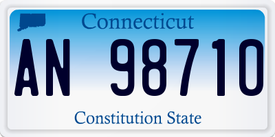 CT license plate AN98710