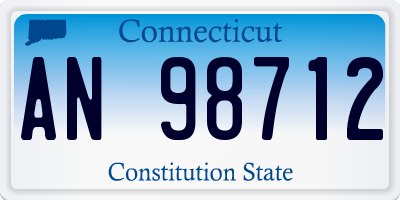 CT license plate AN98712