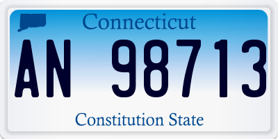 CT license plate AN98713