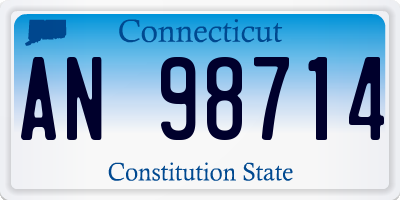 CT license plate AN98714