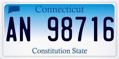 CT license plate AN98716