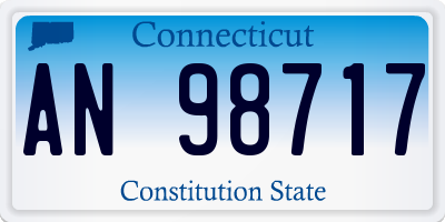 CT license plate AN98717