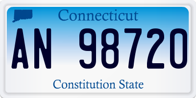 CT license plate AN98720