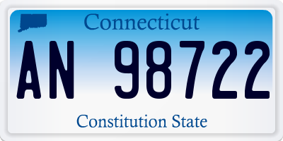 CT license plate AN98722