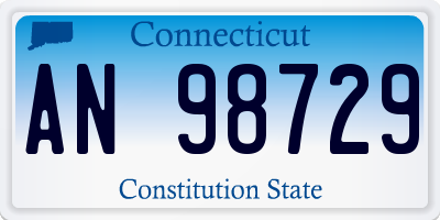 CT license plate AN98729