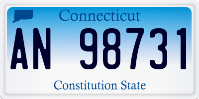 CT license plate AN98731