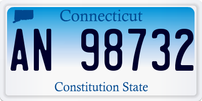 CT license plate AN98732