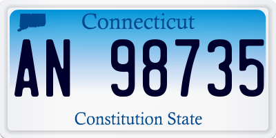 CT license plate AN98735