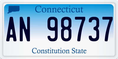 CT license plate AN98737