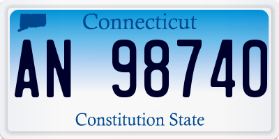 CT license plate AN98740