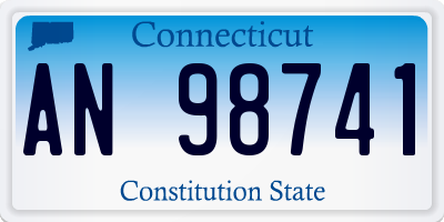 CT license plate AN98741