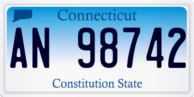 CT license plate AN98742