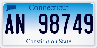 CT license plate AN98749