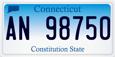 CT license plate AN98750