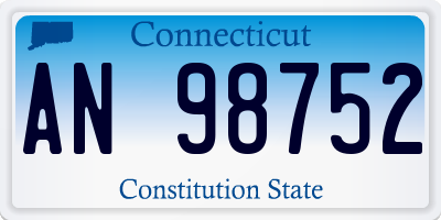 CT license plate AN98752