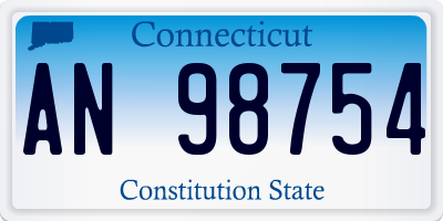 CT license plate AN98754