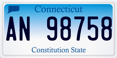 CT license plate AN98758