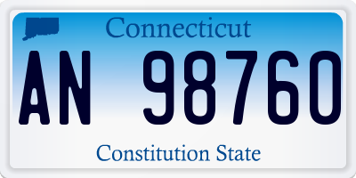 CT license plate AN98760