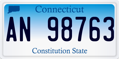 CT license plate AN98763