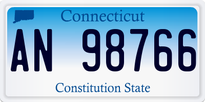 CT license plate AN98766