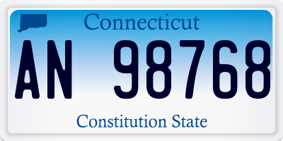 CT license plate AN98768