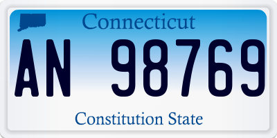 CT license plate AN98769