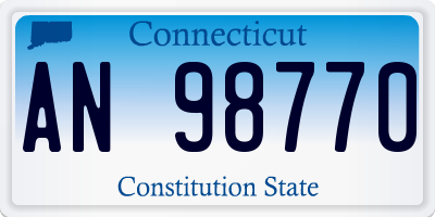 CT license plate AN98770