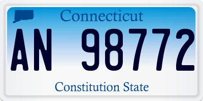 CT license plate AN98772