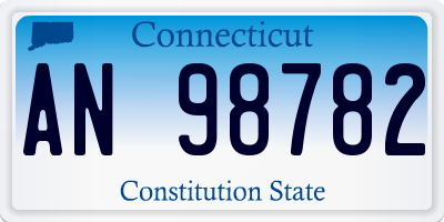 CT license plate AN98782