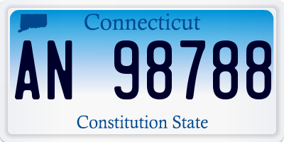 CT license plate AN98788