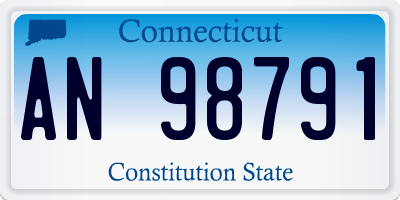 CT license plate AN98791