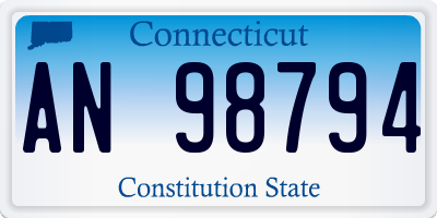 CT license plate AN98794