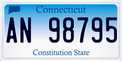 CT license plate AN98795