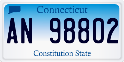 CT license plate AN98802