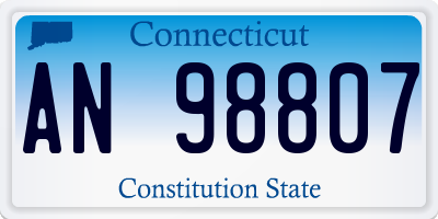 CT license plate AN98807