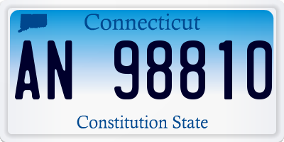 CT license plate AN98810