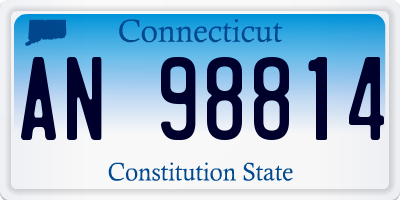 CT license plate AN98814