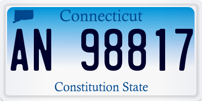 CT license plate AN98817