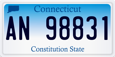 CT license plate AN98831