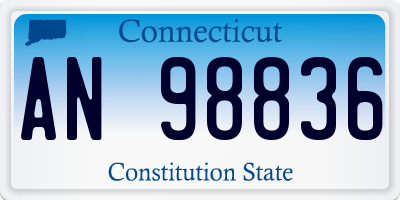 CT license plate AN98836