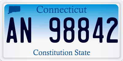 CT license plate AN98842