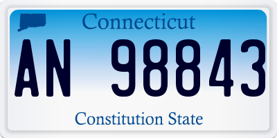 CT license plate AN98843