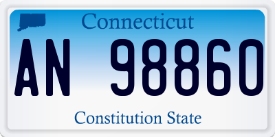 CT license plate AN98860