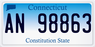 CT license plate AN98863