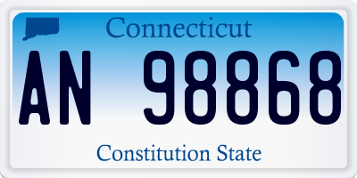 CT license plate AN98868