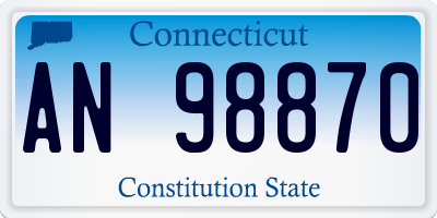 CT license plate AN98870