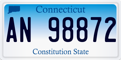 CT license plate AN98872