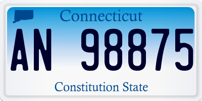CT license plate AN98875