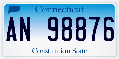 CT license plate AN98876